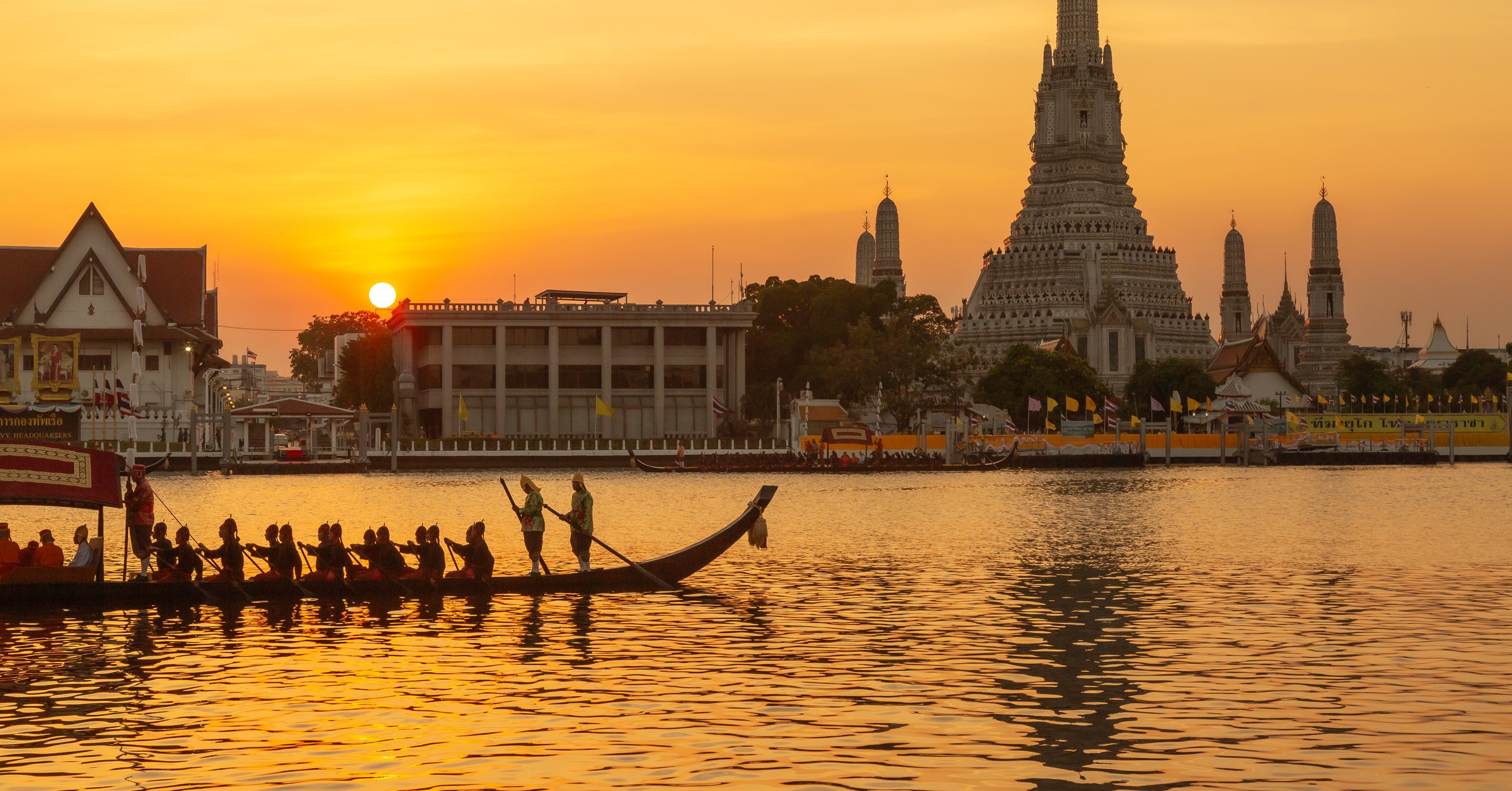 Bangkok skyline and Wat Arun